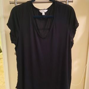 XXL Market and Spruce V-Neck Tee in solid Black